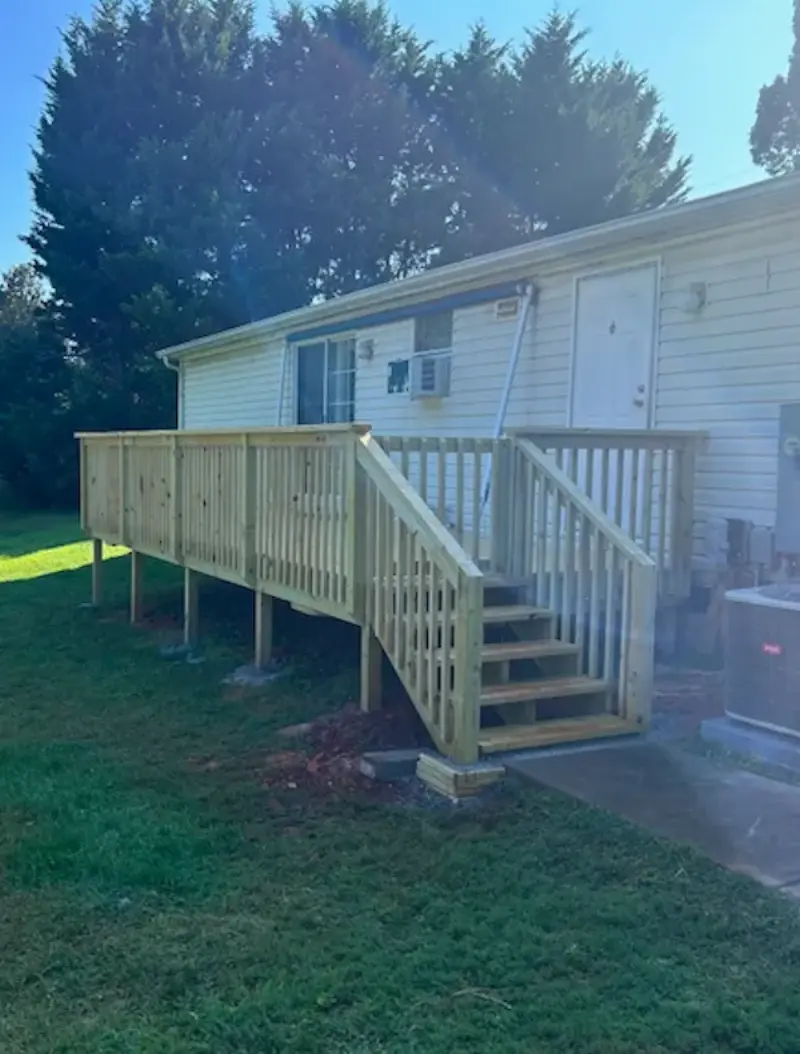 Custom wood deck built by Deck Unique in Hickory NC